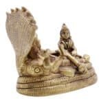 Lord Vishnu with Goddess Lakshmi on Sheshnaag Brass Idol for Home/ Temple/ Gifting - Image 3