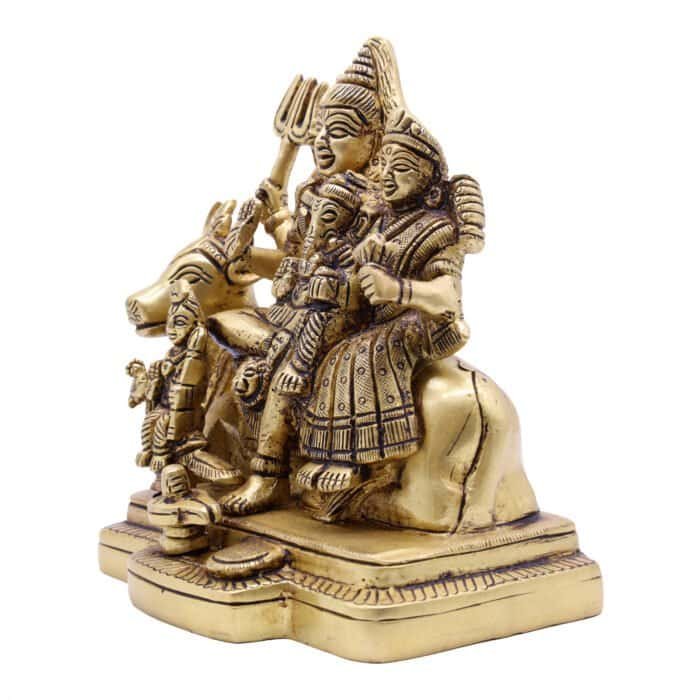 Handcrafted Brass Shiv Parivaar for Temple/ Office/ Gifting - Image 2