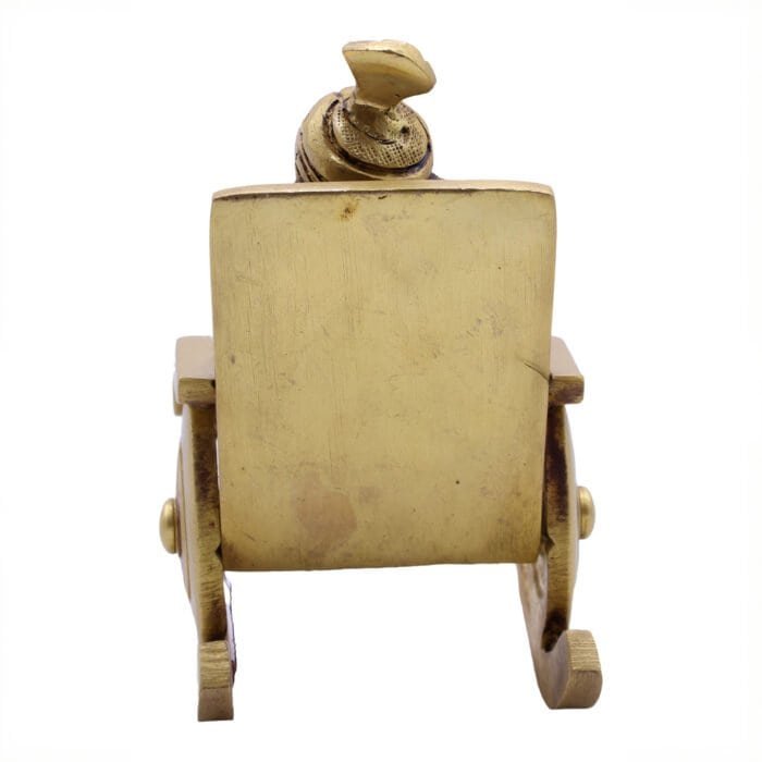Brass Ganesha/Ganpati on a rocking chair for Home/ Office/ Gifting - Image 2