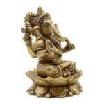 Handcrafted Large Brass Ganesha/Ganpati Idol for Home/ Office/ Temple/ Gifting - Image 3