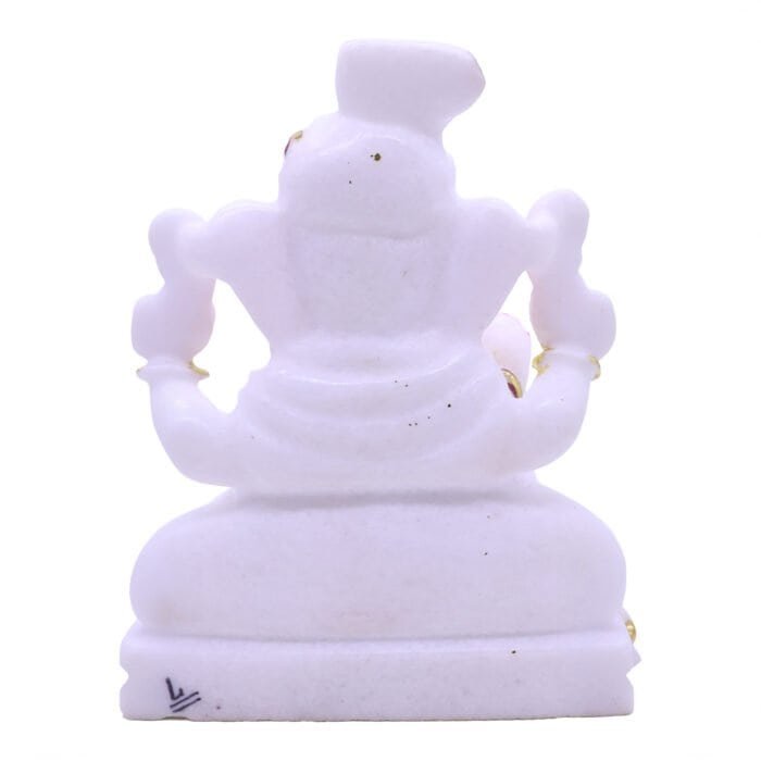 Handcrafted Ganesha/Ganpati Marble Idol 14cm for Home Temple, Gifting - Image 5