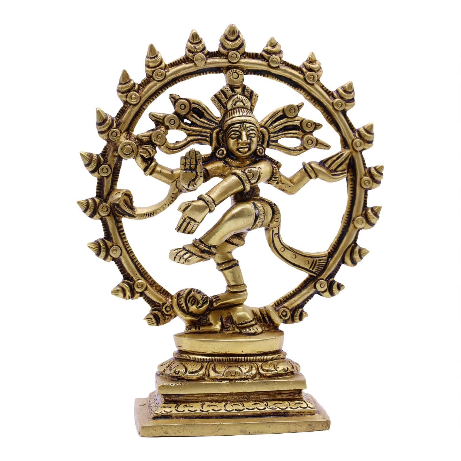 ea79fce487c9446299175f3144ec484a Handcrafted Brass Nataraj Idol for Gifting/ Office/ Home Decor - Image 1