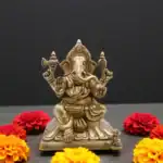Elegant Handcrafted Brass Ganesha/Ganpati for Temple/ Office/ Gifting