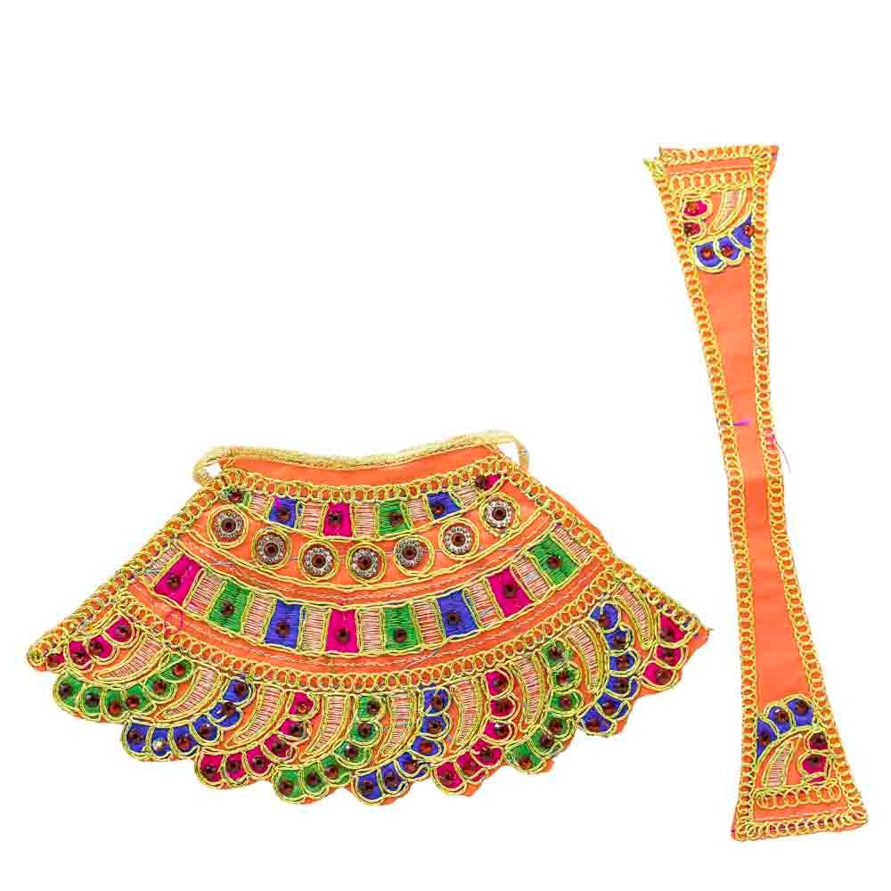 1051151 FANCY EMB722 LEHANGA PATKA SET D74 - Image 1