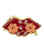 FANCY JARI FLOWER LEHANGA PATKA SET D94 - Image 4