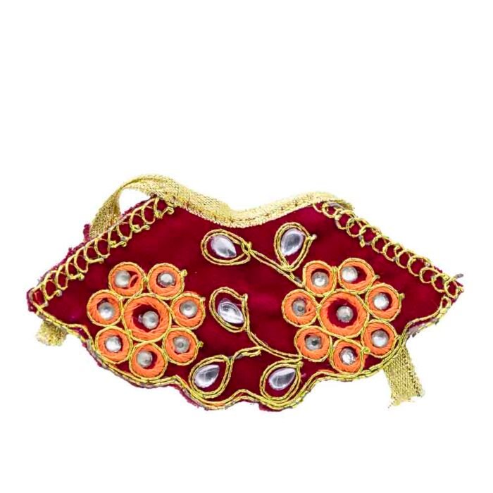 FANCY JARI FLOWER LEHANGA PATKA SET D94 - Image 4