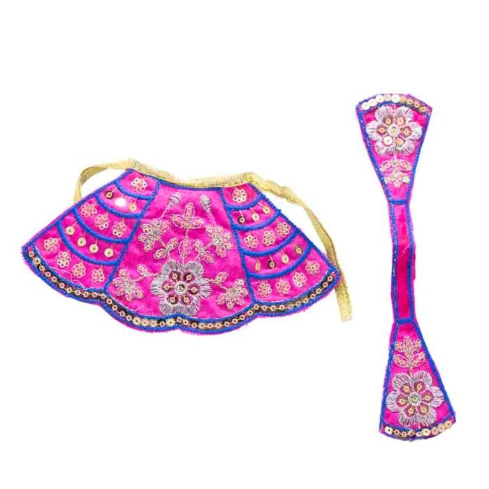 FANCY JARI FLOWER LEHANGA PATKA SET D96 - Image 8
