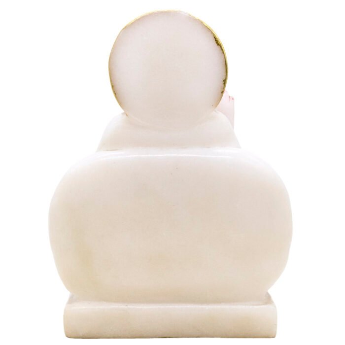 White statue with golden accents