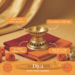 BRASS SINGLE FACE FINE DIYA - Image 2
