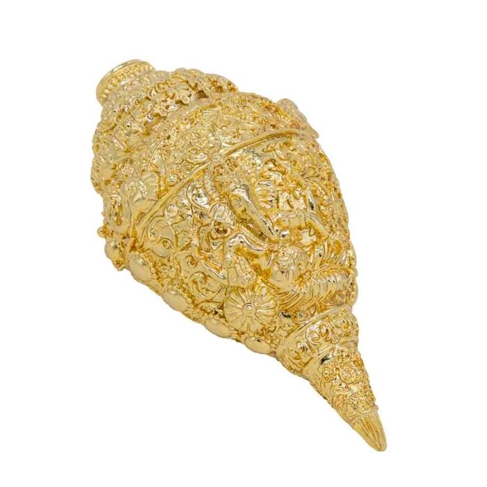 Handcrafted Dahsvtaar Shankh in Silver/Gold, perfect for Home Decor, Tample & Gifting - Image 4