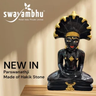 "Embrace serenity with our exquisite Parswanathji Idol crafted from Hakik stone, now available at @swayambhu.mumbai 🌟✨ #DivineBeauty #HakikStone #SpiritualElegance #SwayambhuMumbai"