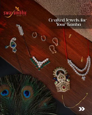 This Janmashtami, adorn your beloved Krishna with ornaments crafted for divinity.
From the shining mukut to the graceful Basuri, every piece is made with love, precision, and devotion – to make your Kanha’s darshan even more blissful. ✨

#Swayambhu #KrishnaOrnaments #KrishnaJanmashtami #BalKrishna #KrishnaMukut #KrishnaVastra #DivineDecor #SacredSpace #KrishnaBhakti #PoojaDecor #Janmashtami2025 #CraftedWithDevotion #MadeInIndia #KrishnaBasuri #KrishnaPrem #HomeMandirDecor #KrishnaDarshan #BhaktiVibes #KrishnaBlessings