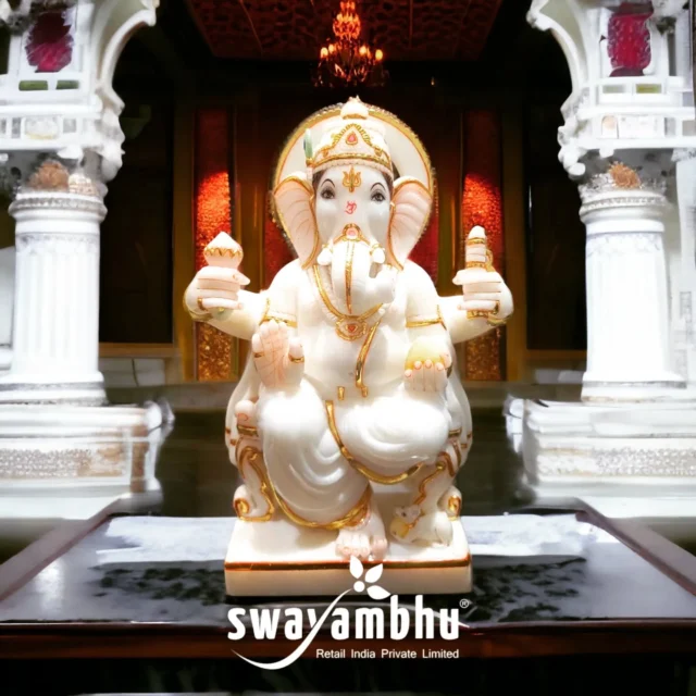 #Swayambhu #SwayambhuMumbai #newarrival #shoponline #ganeshidol #marbleidol #handicrafts #homedecor #templeidol #makeinindia #hometemple