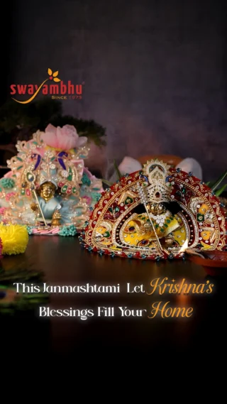 This Janmashtami, let Krishna’s charm and blessings enter your home.
From his gentle smile to his divine Basuri – every detail is crafted with love at Swayambhu. 
Bring home not just an idol, but a presence that fills your space with peace, grace, and devotion. 

#Swayambhu #Janmashtami2025 #KrishnaJanmashtami #BringKrishnaHome #BalKrishna #KrishnaIdol #DivineDecor #SacredSpace #PoojaRoomDecor #IndianFestivals #KrishnaBhakti #KrishnaPrem #HomeMandir #VastrasAndJewellery #KrishnaBasuri #FestiveVibes #KrishnaDevotee #CraftedWithLove #MadeInIndia