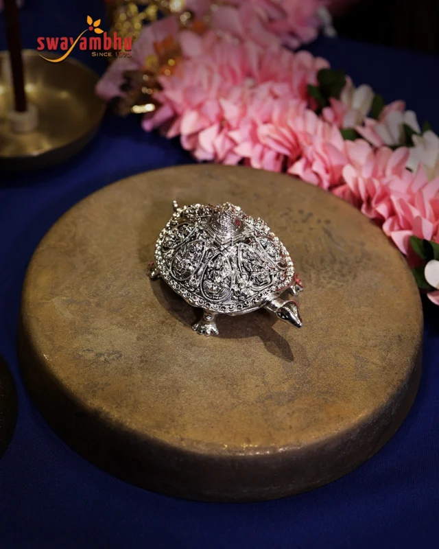 ✨ Bring Home Prosperity This Diwali ✨
Invite abundance, peace, and positivity with Swayambhu’s Silver-Plated Tortoise, a timeless symbol of good fortune and stability. Perfect for your pooja space or as a thoughtful festive gift. 😌
Let this Diwali shine with blessings and beauty! 🌸

#Swayambhu #Diwali2025 #FestiveDecor #SilverPlatedTortoise #DiwaliVibes #HomeBlessings #Prosperity #GoodLuckCharm #TraditionalElegance #BringHomePositivity #SwayambhuSilver #DivineDecor