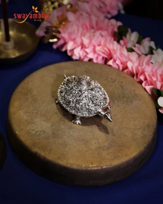 ✨ Bring Home Prosperity This Diwali ✨
Invite abundance, peace, and positivity with Swayambhu’s Silver-Plated Tortoise, a timeless symbol of good fortune and stability. Perfect for your pooja space or as a thoughtful festive gift. 😌
Let this Diwali shine with blessings and beauty! 🌸

#Swayambhu #Diwali2025 #FestiveDecor #SilverPlatedTortoise #DiwaliVibes #HomeBlessings #Prosperity #GoodLuckCharm #TraditionalElegance #BringHomePositivity #SwayambhuSilver #DivineDecor