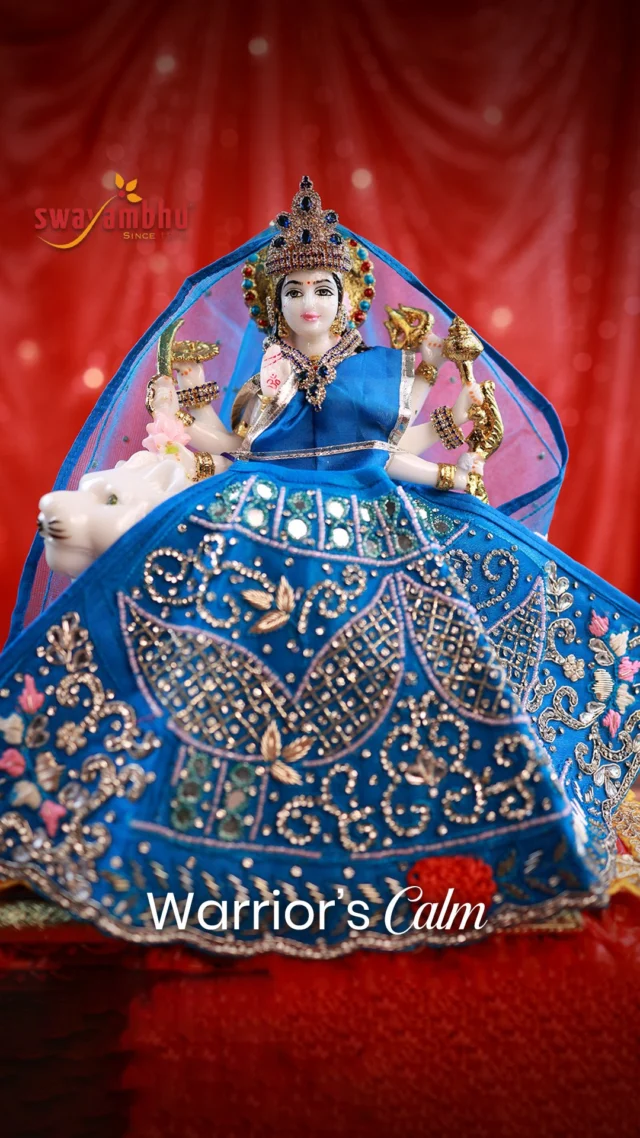 Chandraghanta Devi 💙✨ is the warrior goddess who rides into battle with a crescent moon on her forehead. She symbolizes bravery, protection, and the power to destroy negativity.
Royal Blue reflects her courage balanced with calmness. Worshipping her removes fear and fills life with strength and peace.
🌺 Bring home her protective blessings this Navratri with a Swayambhu murti, carved with devotion.
#Navratri2025 #Chandraghanta #RoyalBlue #WarriorGoddess #DivineProtection #NavratriColors #PowerOfShakti #DeviBlessings #SacredEnergy #SwayambhuMurti #BringHerHome