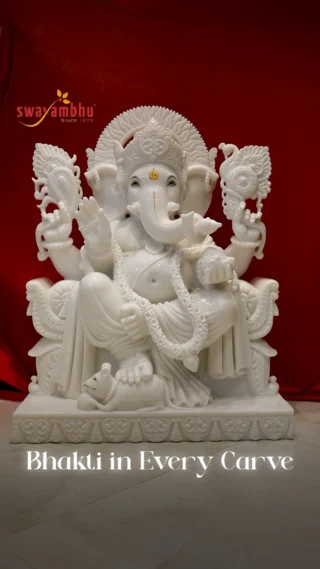 ✨ From raw stone to divinity ✨
Our White Marble Murti embodies purity, devotion, and timeless artistry crafted to bring peace and spiritual presence into your space. 
Bring this sacred presence home today.🙂‍↕️✨
.
.
#Swayambhu #SacredArt #WhiteMarbleMurti #IndianCraftsmanship #SpiritualLiving #HandmadeInIndia #DivineSpaces #MarbleArt #SacredDesign #TempleDecor #CraftedWithDevotion