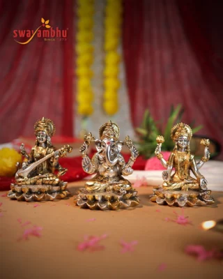 This Diwali, make your home a space of prosperity, peace, and divine energy. 🪔✨
From beautiful Ganesh, Saraswati, and Lakshmi murtis to auspicious silver-plated shankh, Lakshmi Charan Padukas, and gold-plated elephants, every piece from Swayambhu’s Diwali Collection is made to fill your home with blessings and positive energy. 🌟

✨ Bring these divine creations home today and let this Diwali shine with abundance and positivity. 🙏💛

#SwayambhuMumbai #DiwaliCollection #SilverPlated #GoldPlated #DivineDecor #GaneshMurti #LakshmiMurti #SaraswatiMurti #AuspiciousBeginnings #DiwaliShopping #SacredHome #FestiveVibes #ShopNow #BringHomeBlessings #Diwali2025 #HomeWithPositivity #ProsperousDiwali #LimitedEdition #SwayambhuDiwali #DivineGifting